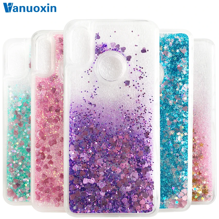 

Honor 8C case on Huawei Honor 8C case Glitter Dynamic Liquid Back cover For Coque Huawei Honor8C 8 C BKK-L21 Soft TPU phone case