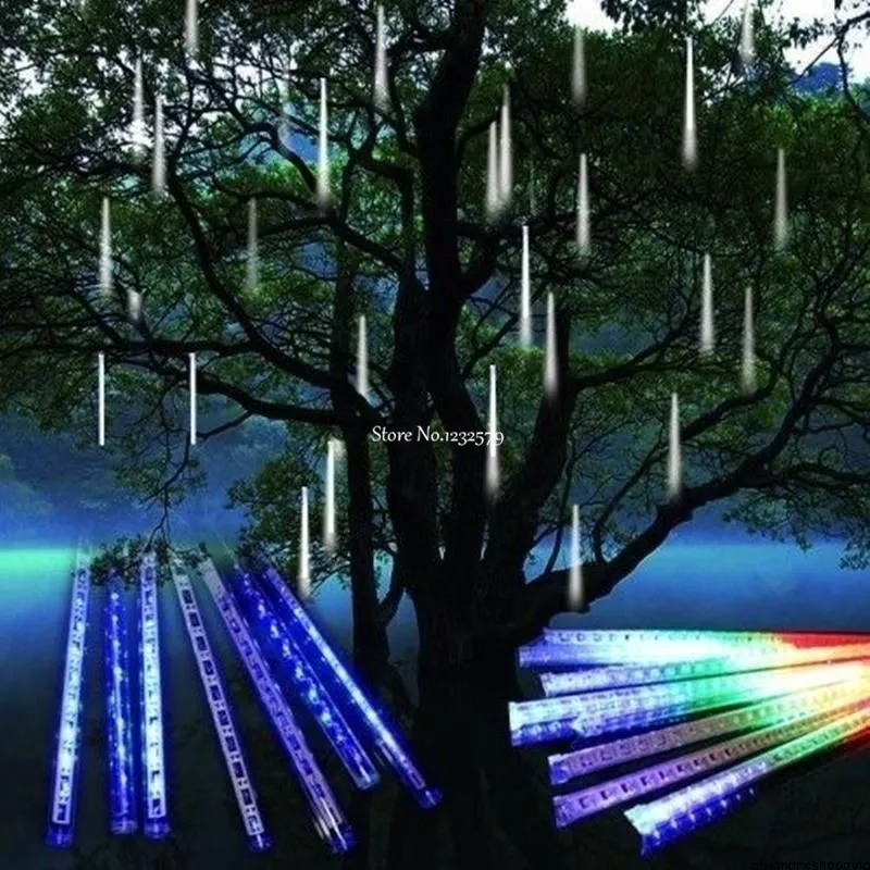 50cm Meteor Shower Rain Tubes Christmas Lights Led Lamp 100 240V Outdoor Holiday Light New Year