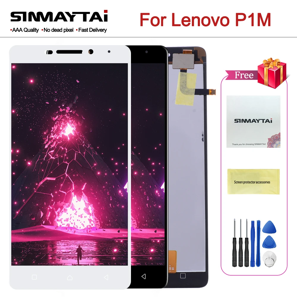 5.0&quot For Lenovo Vibe P1M LCD Display Touch Screen Digitizer Assembly P1ma40 P1mc50 Replacement | Мобильные телефоны и