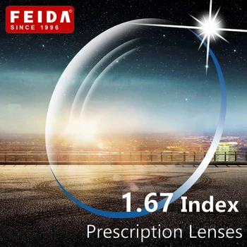 

Feida 1.67 Index Prescription Lenses Resin Aspheric Glasses Lenses for Myopia/Hyperopia/Presbyopia Eyeglasses Lens