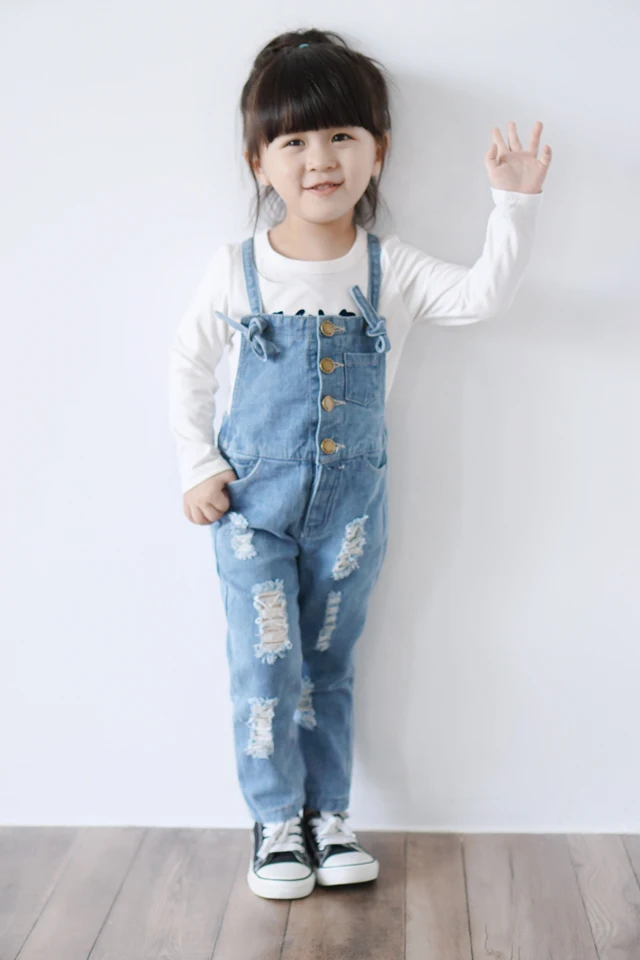 Новое поступление 2019 джинсовые комбинезоны для девочек детский комбинезон
