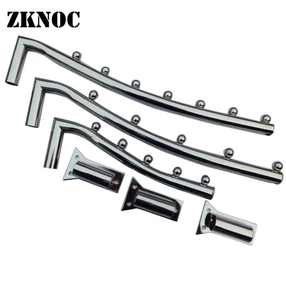 

ZKNOC Clothes Hanger Hook Wall Mount Swing Arm Stainless Steel Coat Clothing Drying Holder Rack Hanger 6 Pegs Arm Ball Holder