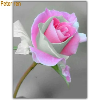 

Diy diamond painting a pink rose 3d square diamond mosaic diamond embroidery flower handcraft bead embroidery full rhinestones