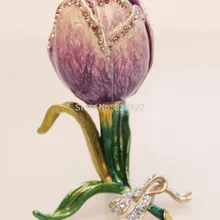 Фиолетовый Металлические Розы подарки тема любви Изделия из металла Подарочные ручной ремесел Best Home Decor шкатулка подарок шкатулка