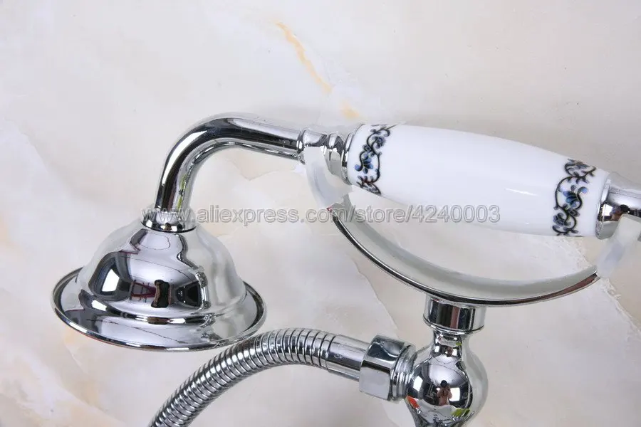 Chrome Brass Bathroom Tub Faucet W/Hand Shower