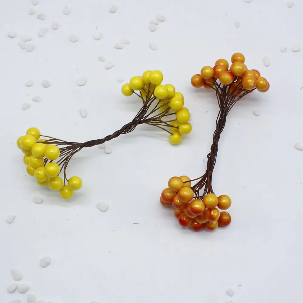 Cheap 20Pcs 40 heads 0.6cm Berry Bacca Artificial Flower For Wedding Decoration DIY Decorative Wreath Fake Flowers Cheap 20Pcs 40 heads 0.6cm Berry Bacca Artificial Flower For Wedding Decoration DIY Decorative Wreath Fake Flowers
