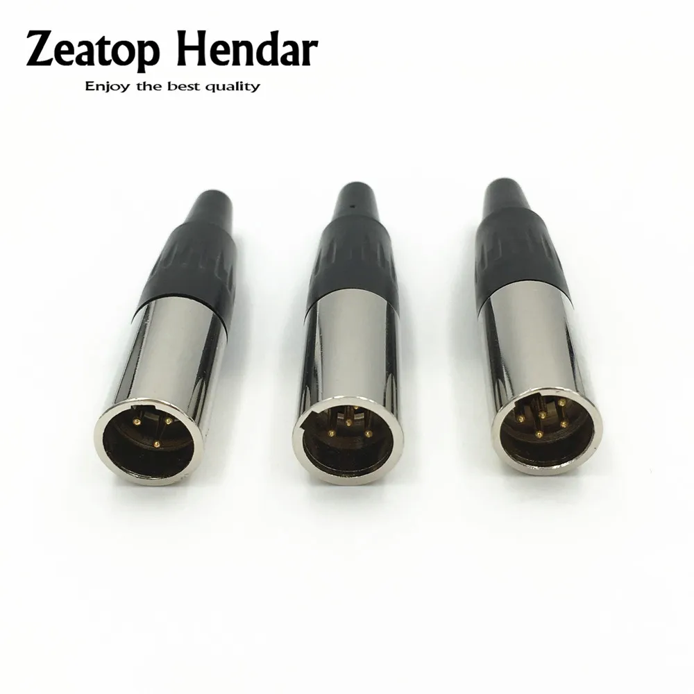 

1Pcs High Quality Mini XLR 3 4 5 6 Pin Male Plug Small XLR Audio Microphone Connector for MIC Soldering Straight