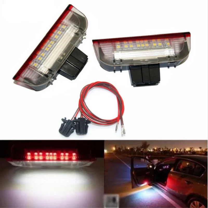 

2x LED Car Door Light Warning Light Courtesy Light For VW Golf 5 6 7 Passat B6 B7 Jetta MK5 CC Tiguan Sagitar MAGOTAN Scirocco