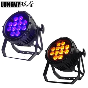 

Free Shipping 2pcs/lot Waterproof 12x18w 6in1 RGBWA UV Outdoor LED PAR Light DMX 512 DJ Disco Party Wedding LED Par Light
