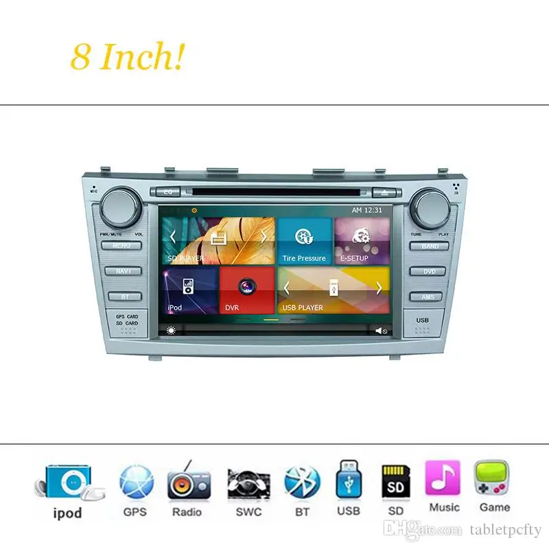 Sale 8" Car DVD player with GPS(optional),BT/TV,audio Radio stereo,car multimedia headunit for TOYOTA CAMRY 2007 2008 2009 2010 2011 2