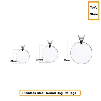 

Round Disc Dog Tag Pet Id Tag Stainless Steel Engraved Dog Pendant Charm,Free Shipping