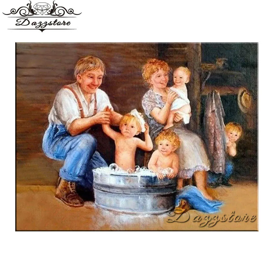 

5D DIY Diamond Painting Full Square Diamond Mosaic paintings Home sweet Home Diamond embroidery parents and Children home decor