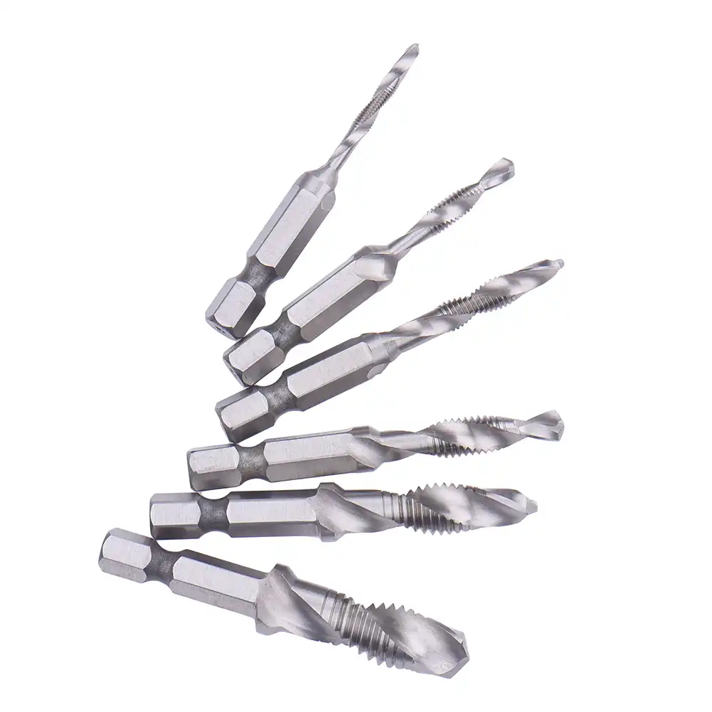 1Set High Speed Steel Hex HSS Composite Spiral Screw Tap Drill YW