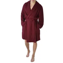 Халат, Мужская одежда для сна, чистый цвет, хлопок, льняной халат, домашняя ночная рубашка, Пижама, халат d90712