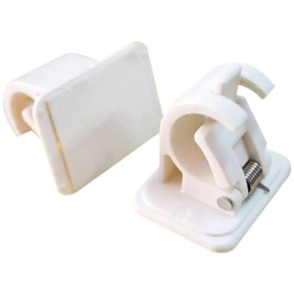

Self Adhesive Hooks Rod Bracket Pole Drapery Holders 2PC Towel bar hook clip Curtain rod hanger crochet