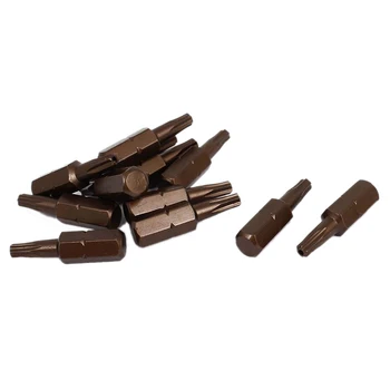 

1/4-Inch Hex Shank Magnetic T15 Torx Security Screwdriver Bits 12 Pcs