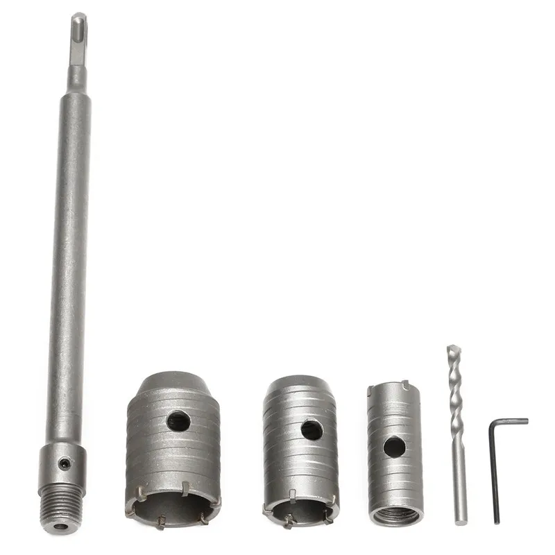 

3pcs 30/40/50mm SDS Plus Shank Hole Saw Cutter Concrete Cement Stone Wall Drill Bit with Wrench
