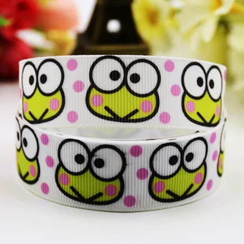 

7/8'' 22mm,1" 25mm,1-1/2" 38mm,3" 75mm Keroppi Cartoon Character printed Grosgrain Ribbon party decoration 10 Yards X-00799