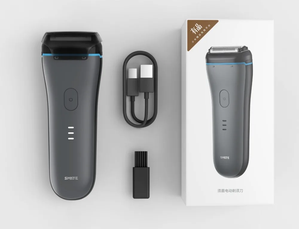 Xiaomi Mijia Smate, электрическая Мужская бритва, 3 лезвия, электрическая i-Shaver, возвратно-поступательная, 3 минуты, быстрая зарядка, бритва, сухая/влажная, водонепроницаемая