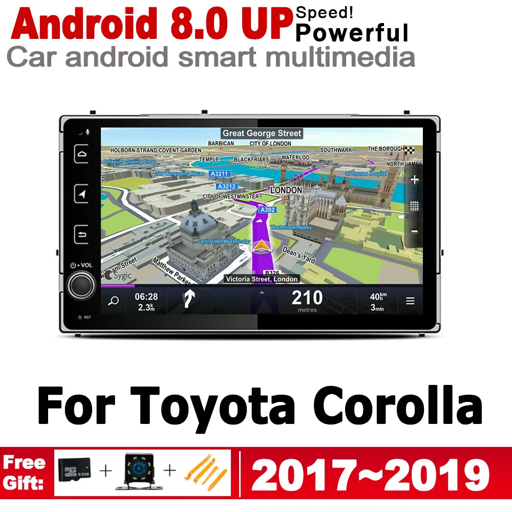 

ZaiXi Android 8.0 up Car GPS For Toyota Corolla 2017~2019 HD IPS Screen DSP Stereo Navi Map 2 DIN multimedia player radio WiFi