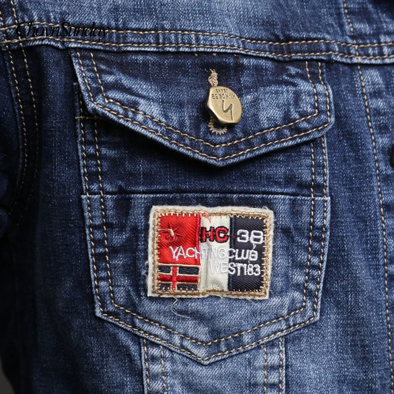 Griffés Taille Jeans Biker Vêtements Motor En Choynsunday Manches Hommes D'extérieur Manteau Grande À Lavé Denim Mode Jean Veste Longues Bleu qSzLpUjMVG