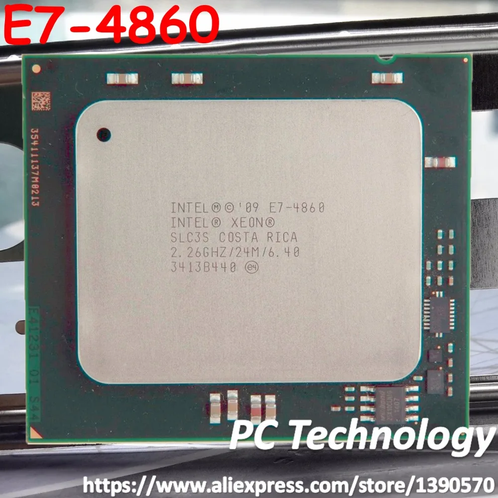 Оригинальный процессор Intel Xeon E7 4860 2 26 ГГц 10 ядер 24 Мб 130 Вт 6.4 ГТ/с 32 нм бесплатная