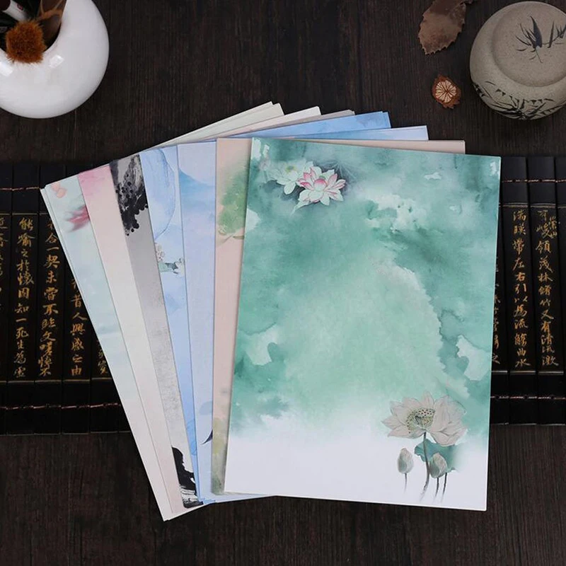 

56pcs Vintage Design Writing Stationery Paper Set, 7 Different Style