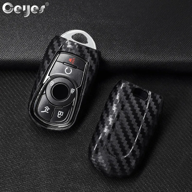 

Ceyes Car Styling Auto Protection Key Shell Case For Opel Astra Buick Encore Envision Carbon Fiber Cover Accessories Car-Styling