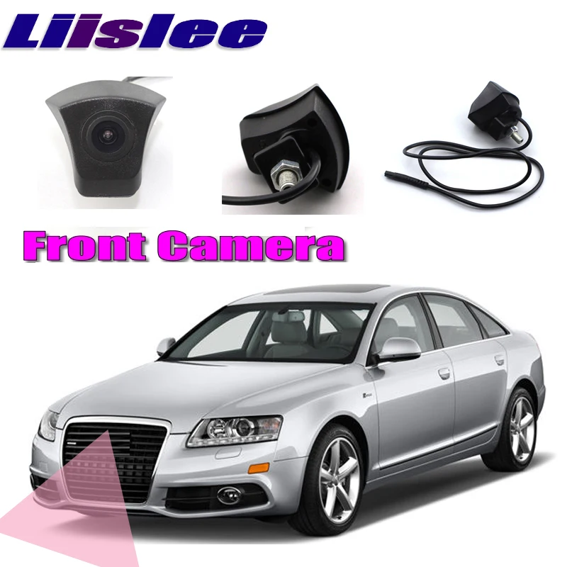 

LiisLee Car Front Camera LOGO CAM Hood Mesh CAM For Audi A6 C7 2011-2018 12 13 14 15 DIY Manually Control Channel Front Camera