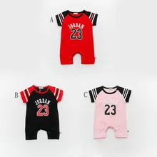 

Baby Romper with Number 23 Comfortable Cotton Infantile Baby Rompers 3 Colors Clothing