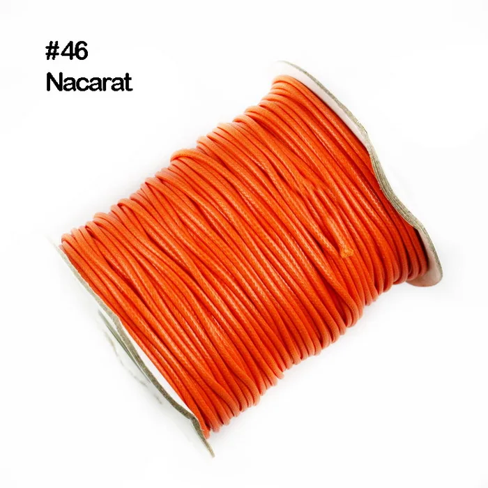 15 метров 1 мм вощеная нить хлопок шнур ремень Колье оптом веревка подходит браслет - Цвет: Nacarat