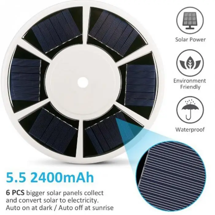 Poupança de Energia Downlight para Acampamento ao ar Luz à Prova Solar Bandeira Pólo Dwaterproof Água Livre Tn88 42 Led 8 Lâmpadas solares