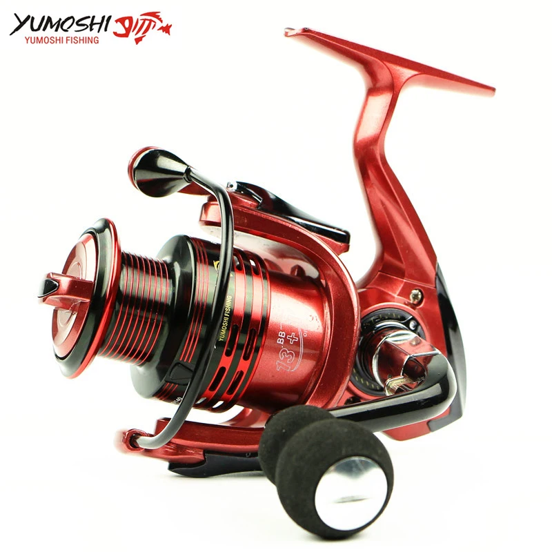 Рыболовная катушка Pesca спиннинг 14BB 5 5: 1/4. 7:1 соотношение Molinete para металлическая