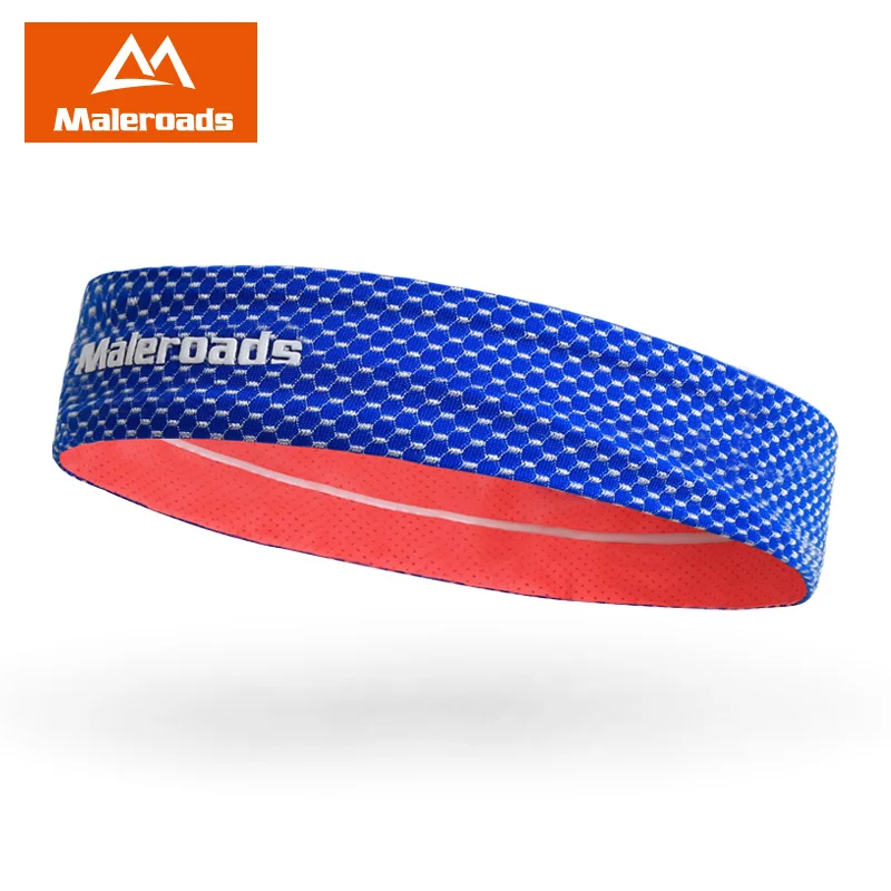

Maleroads Sport Headband Men Women Head Sweat Band Run Football Tennis Headscarf Silicone Anti-slip Elastic Sweatband HairBand
