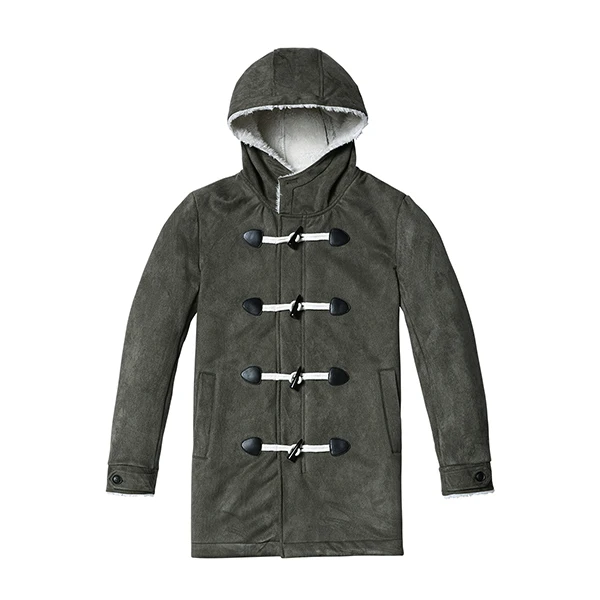 Мужская куртка из искусственной замши SIMWOOD, повседневная теплая длинная куртка, брендовая уличная одежда, модель 180527 на зиму - Цвет: army green