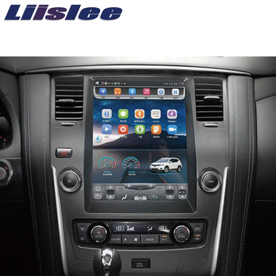 Liislee 2 din Android для Nissan Patrol большой экран Автомобильный мультимедийный плеер GPS