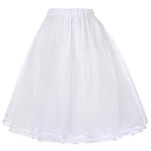 Тюлевая юбка женская черная белая юбка для взрослых эластичная высокая талия плиссированная винтажная Нижняя Юбка Saia рокабилли Свинг миди юбка
