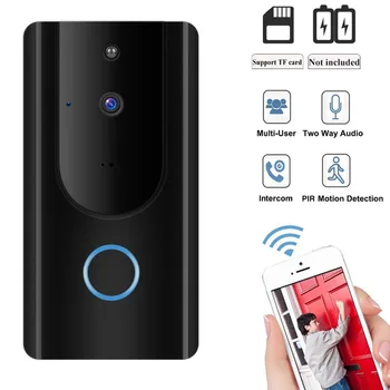 

Video Doorbell Camera Wireless 720P HD Intercom Doorbell with IR Night Vision Move Detection Two-Way Audio Camera Doorbell