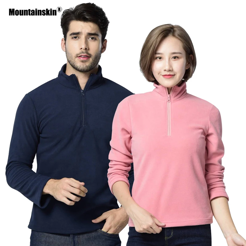 Mountainskin الرجال النساء الشتاء الصوف الحرارية جاكيتات الرياضة في الهواء الطلق يندبروف التنزه الإرتحال التزلج الصيد العلامة التجارية معطف VA336