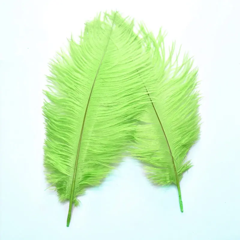 Apple green 10 шт./лот 25-30 см натуральные перья страуса для самостоятельного изготовления ювелирных изделий Ремесла перья дома свадьба headress вечерние украшения с меховым - Цвет: Apple green