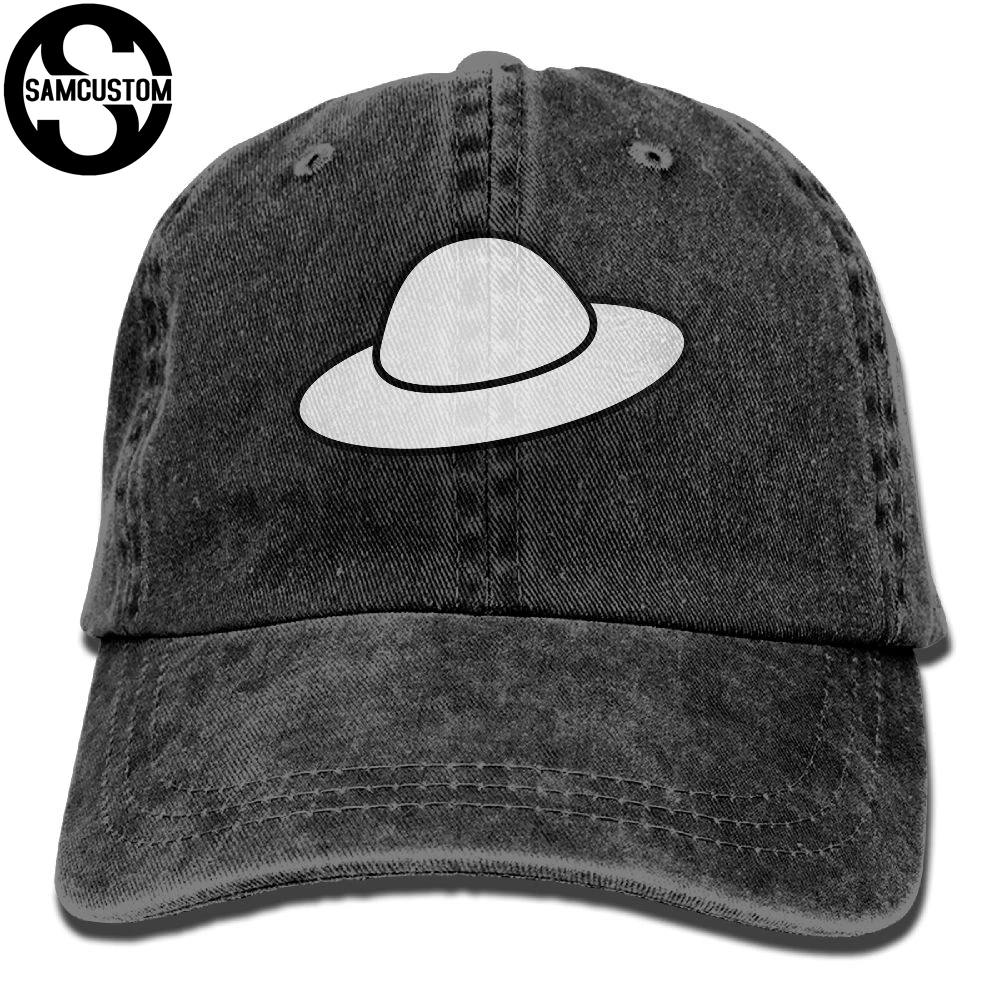 SAMCUSTOM Alien ufo 3D Creative personality Washed Denim Hats Autumn Summer Men Women Golf Sunblock Hockey Caps
