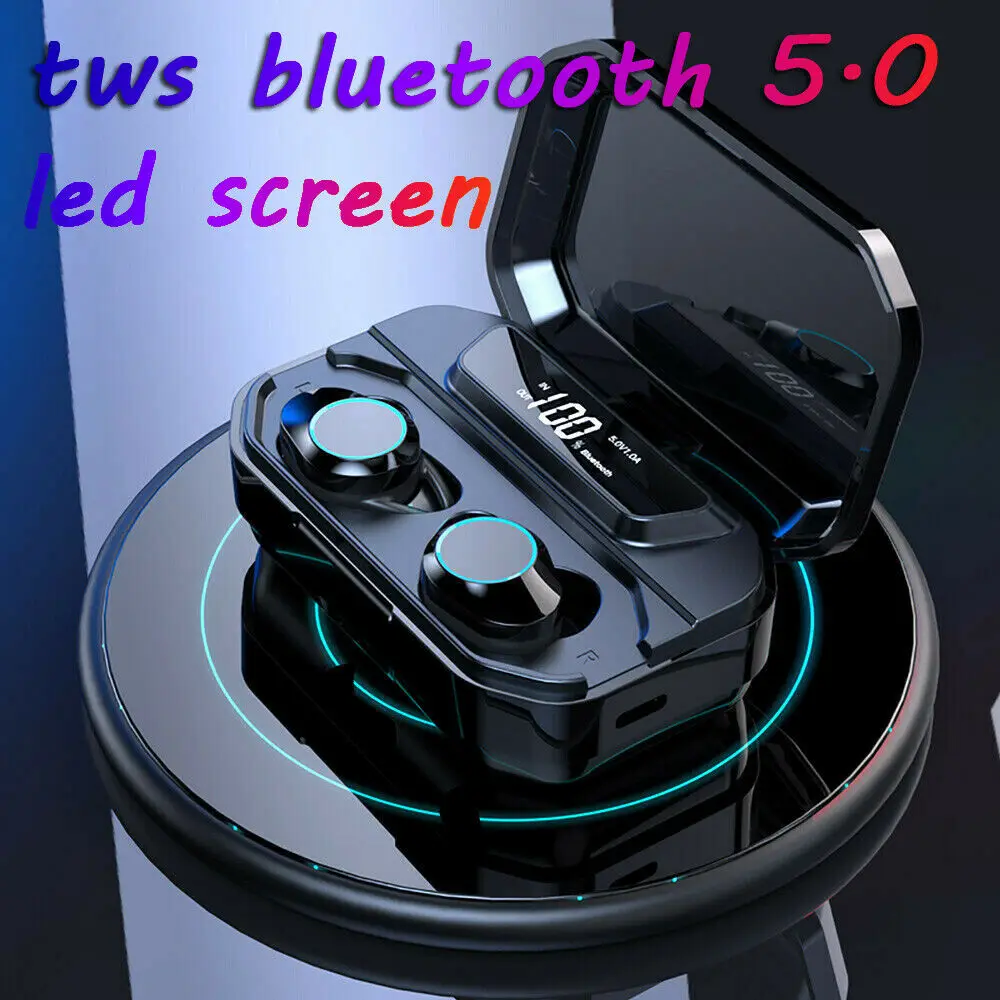 

Digital LCD X6 TWS Bluetooth Wireless Earbuds In-Ear Earphone USB Charging Dock