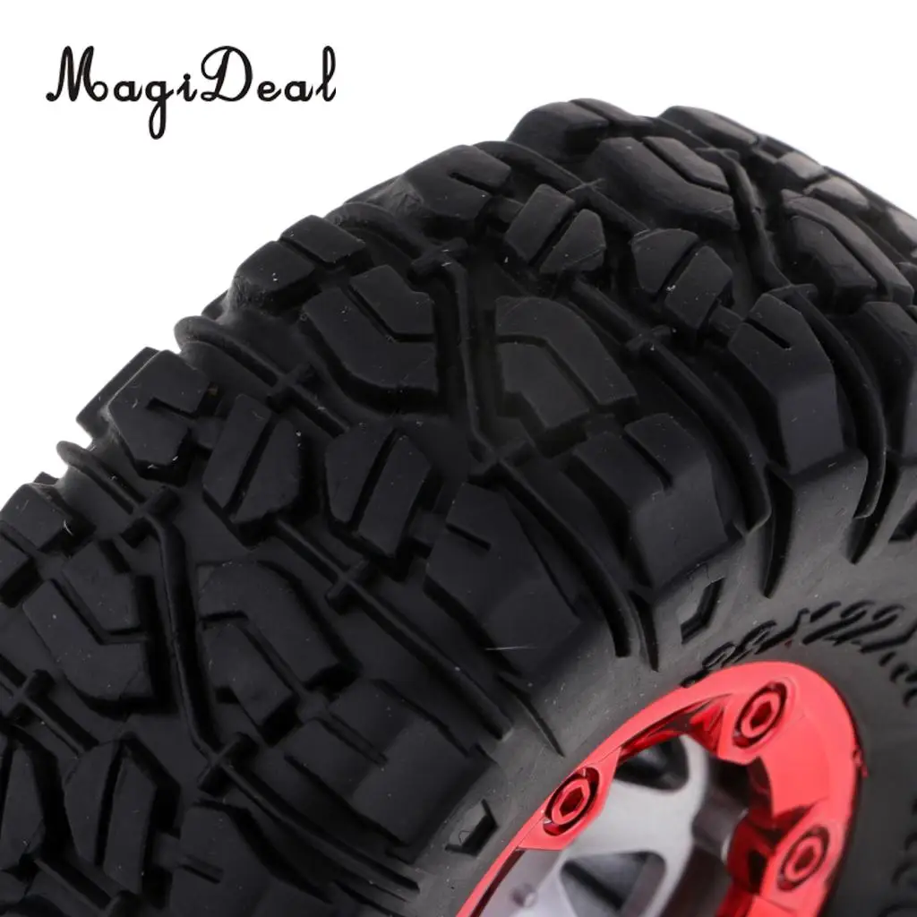 2Pcs Radio Control Car Model 100mm Rubber Tires Tyres 12mm Wheel Hex for 1/12 Wltoys 12428 12423 RC Cars
