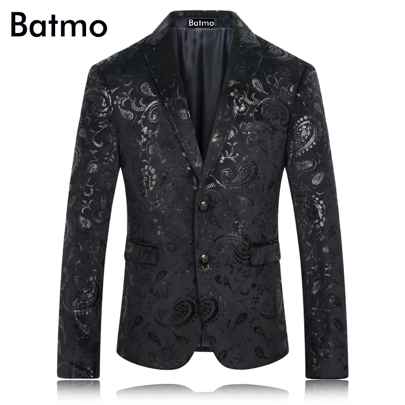 2017 New arrival printed Men's black Blazer Casual Blazer For Men