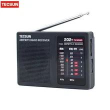 TECSUN R-202T FM/AM/tv радио приемник Мини Портативный размер. Простой в управлении экономичный аккумулятор потребляет, чем цифровая популярная модель