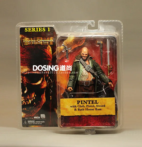 

Caribbean Pirates Crew 6-inch Bald Robbers Pintel Action Figure model Toys S163