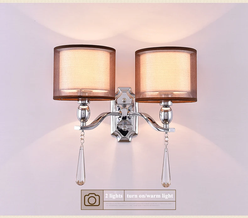 Современный, хромированный, металлический светодиодный настенный светильник с кристаллами для спальни, светодиодный настенный светильник для гостиной, светодиодная подсветка стен в коридоре, светодиодный настенный светильник