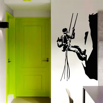 

Extreme Sport Athlete Climbing Hills Wall Sticker Home Livingroom Special Active Decorative Vinyl Cool Wall Murals Decal