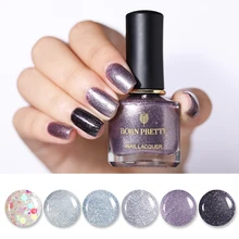 BORN PRETTY цветной глиттер лак для ногтей 6 мл отклеивается чистый цвет ногтей Быстрый Сухой Декоративный Лак для ногтей длительный дизайн маникюра