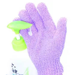 1 шт. перчатки для душа и ванной Отшелушивающий мытья кожи Spa массаж скраб для тела щетка для чистки 9 Цвета (случайный Цвет) K4